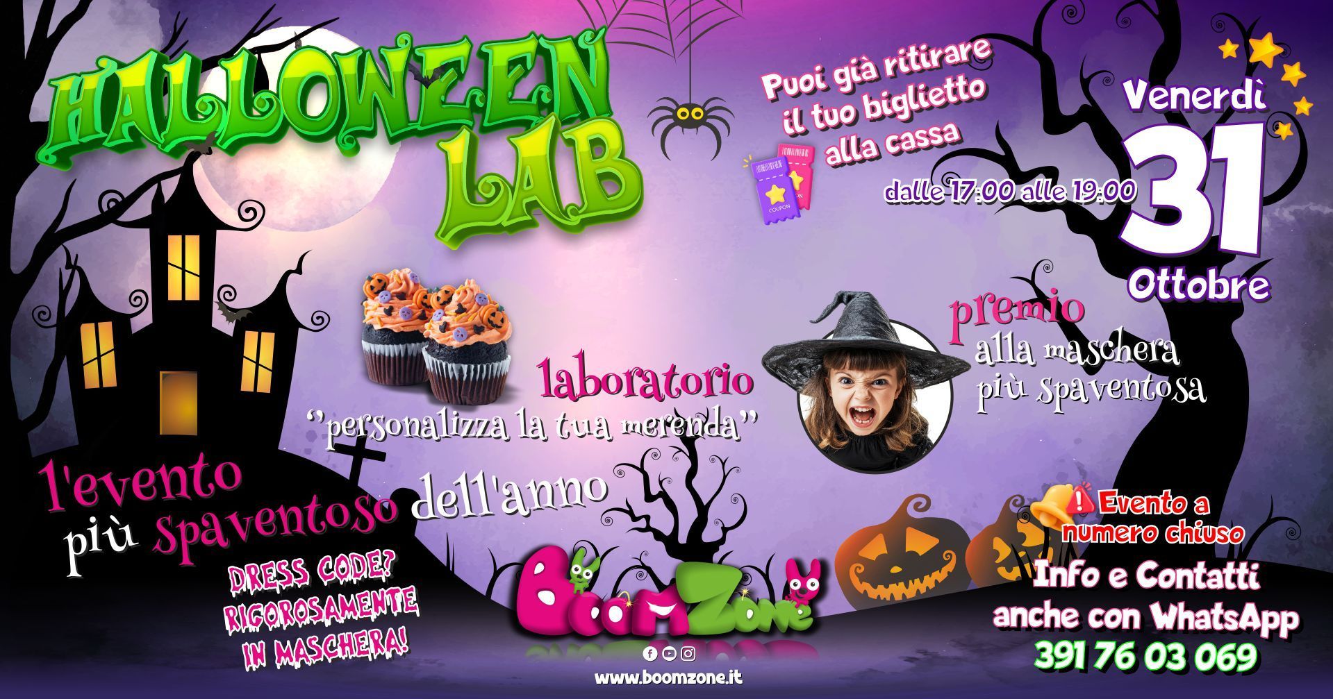 Halloween Lab – L’evento più spaventoso dell’anno!, Boom Zone parco divertimenti a Palermo