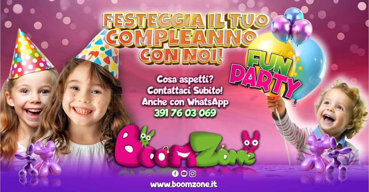 Promozione parco divertimenti Palermo Boom Zone: NUOVA PROMO FUN PARTY!